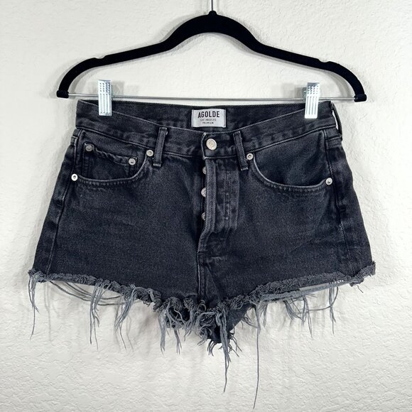 AGOLDE Parker Vintage Cut Off Short in Tidal - Picture 9 of 9